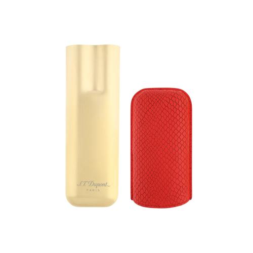 ST Dupont Cigar Case - Limited Edition Dragon - Golden & Burgundy Scale - Holds 2 Cigars (Discontinued)