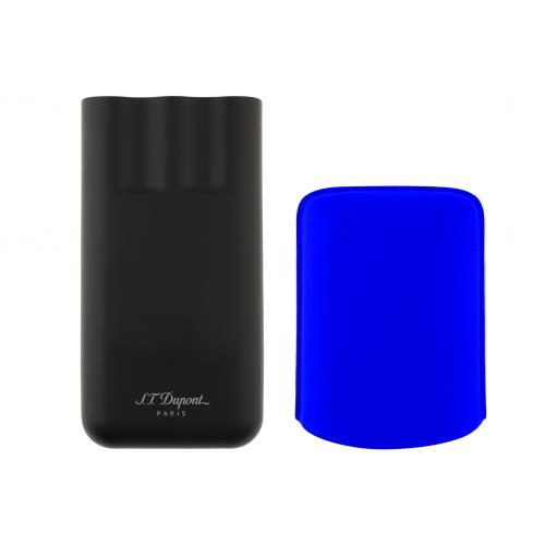 ST Dupont Cigar Case - Fluo Blue - Holds 3 Cigars