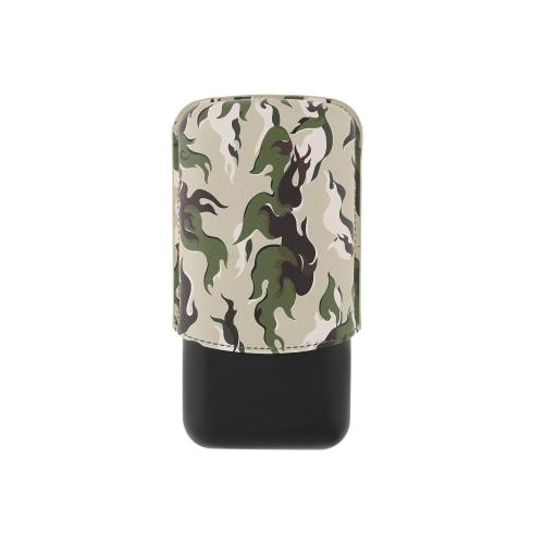 ST Dupont Cigar Case - Camo Green - Holds 3 Cigars