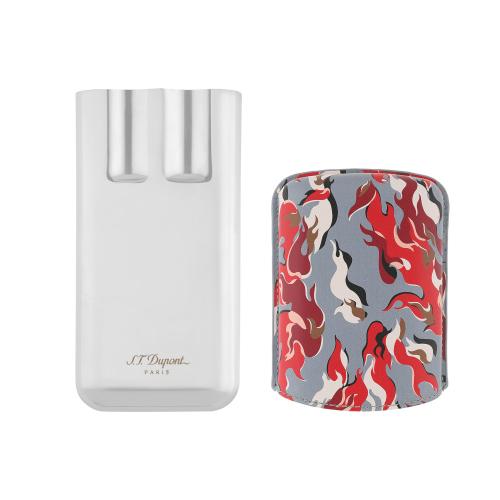 ST Dupont Cigar Case - Camo Red - Holds 3 Cigars