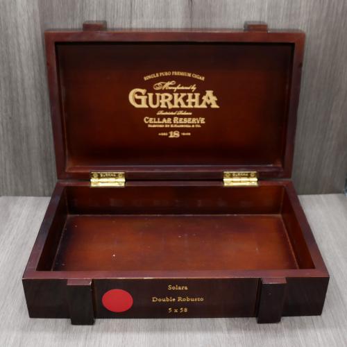 Empty Gurkha Cellar Reserve 18 Year Old Solara Double Robusto Box