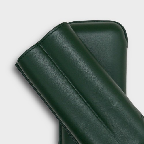Recife Chesterfield Culture Wild Forest Leather Cigar Case - 2 Cigar Capacity