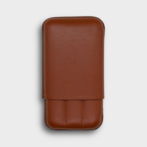Recife Chesterfield Culture Totally Nuts Leather Cigar Case - 3 Cigar Capacity