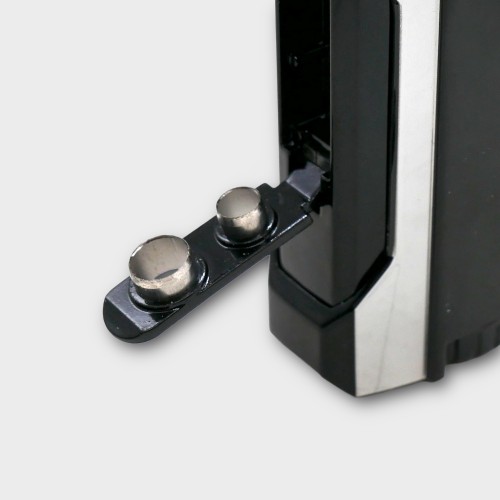 Eurojet 3 in 1 Torch Cigar Lighter with Punch and Rest - Black & Chrome