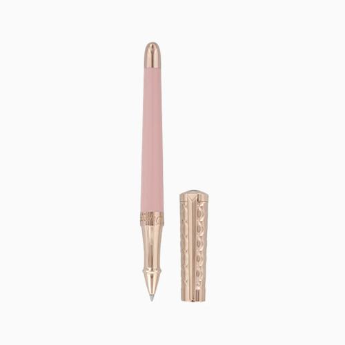 ST Dupont Rollerball Pen - LibertÃ© - Pink Lacquer & Rose Gold Trim