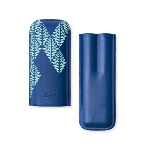 Zino XL-2 Leather Cigar Case - 2 Cigars RG 60 - Blue Line Limited Edition