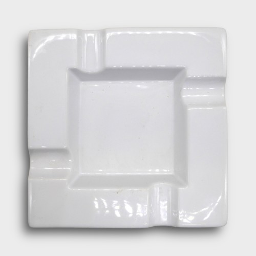 Ceramic White Cigar Ashtray - 4 Cigar Rests