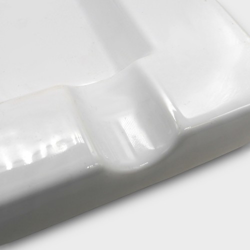 Ceramic White Cigar Ashtray - 4 Cigar Rests