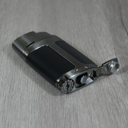 Xikar Element ELX Twin Jet Lighter with Punch Cutter - Black & Gunmetal (End of Line)