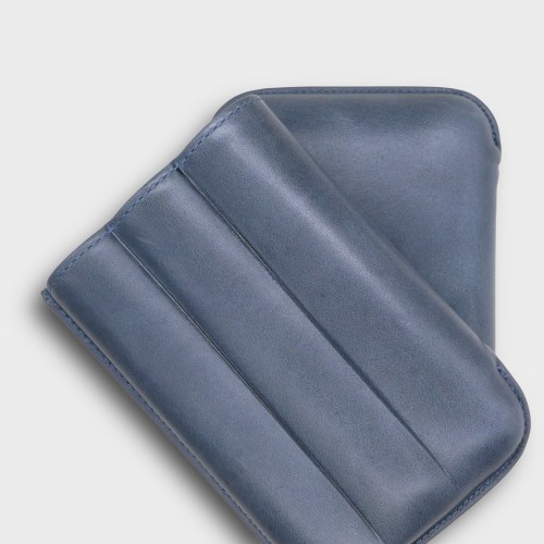 Recife Chicago Blue Label Leather Cigar Case - 3 Cigar Capacity