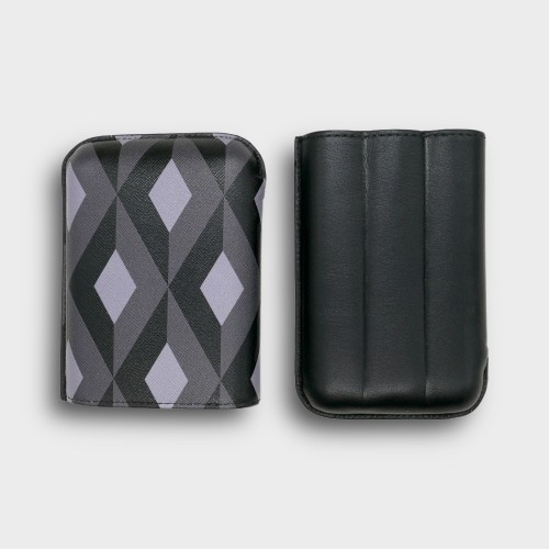 Recife Urbaine Black Dahlia Leather Cigar Case - 3 Cigar Capacity