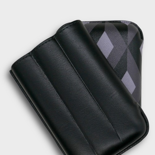 Recife Urbaine Black Dahlia Leather Cigar Case - 3 Cigar Capacity