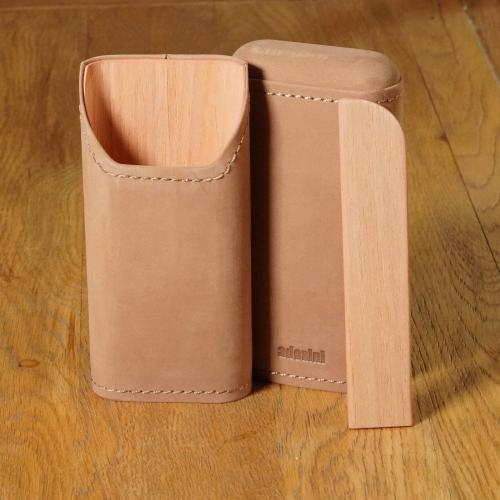 Adorini Leather Brown Cigar Case - 2/3 Cigar Capacity (AD063)