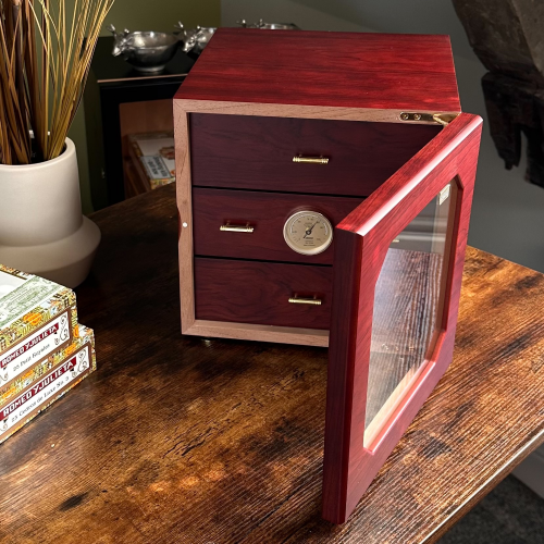 Adorini Chianti Medium Deluxe Rosewood Cigar Humidor - 100 Cigar Capacity (AD095)