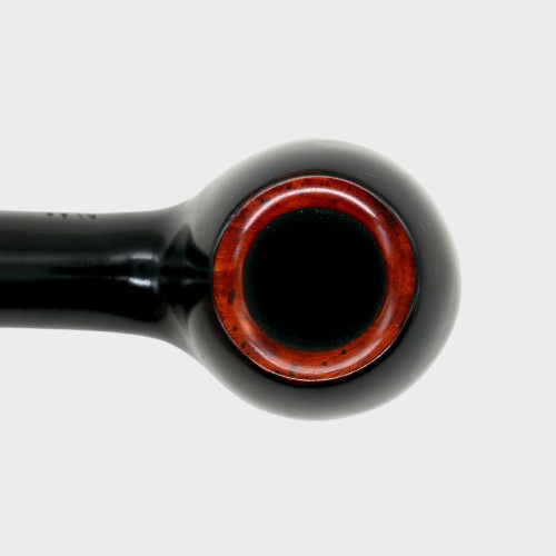 Aldo Morelli Fiorita Black 515 Smooth 9mm Filter Bent Fishtail Pipe (AMF182)