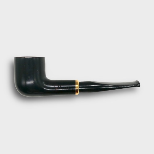 Aldo Morelli Fiorita Black 514 Smooth 9mm Filter Straight Fishtail Pipe (AMF185)
