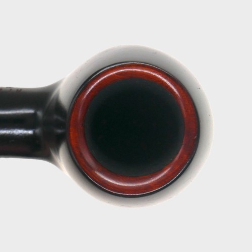 Aldo Morelli Fiorita Black 512 Smooth 9mm Filter Bent Fishtail Pipe (AMF195)