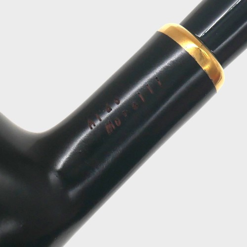 Aldo Morelli Fiorita Black 513 Smooth 9mm Filter Fishtail Pipe (AMF196)