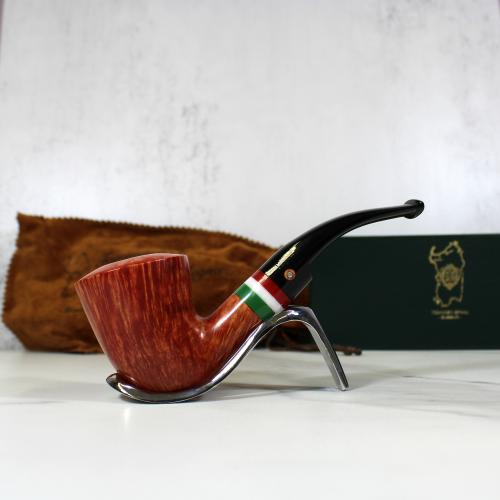 JANUARY SALE - Tommaso Spanu Briar F2 Tricolour Bent Fishtail Pipe (ART300)