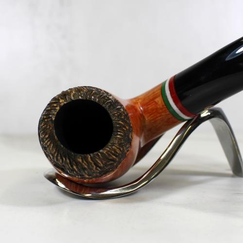 JANUARY SALE - Tommaso Spanu Briar F Tricolour Bent Fishtail Pipe (ART301)