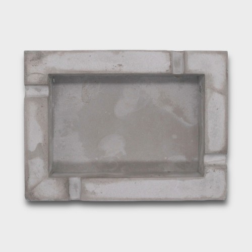 Angelo Cement Rectangle 4 Position Ashtray - Grey