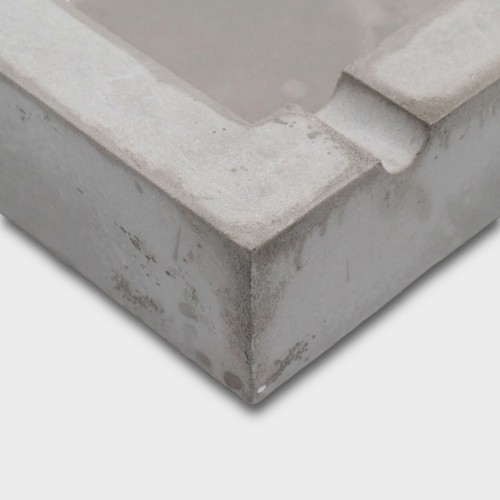Angelo Cement Rectangle 4 Position Ashtray - Grey