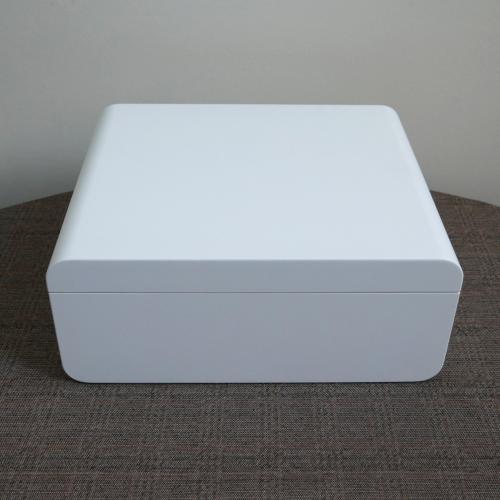 SLIGHT SECONDS Adorini Carrara Deluxe White Cigar Humidor - Medium - 75 Capacity (AD050)