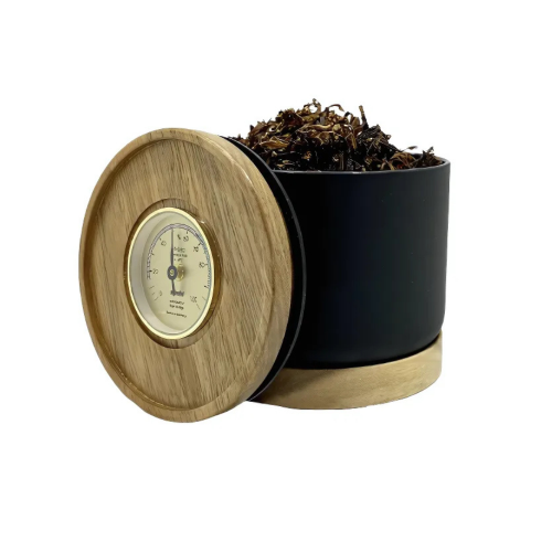 Adorini Tobacco Storing Jar With Hygrometer - Medium
