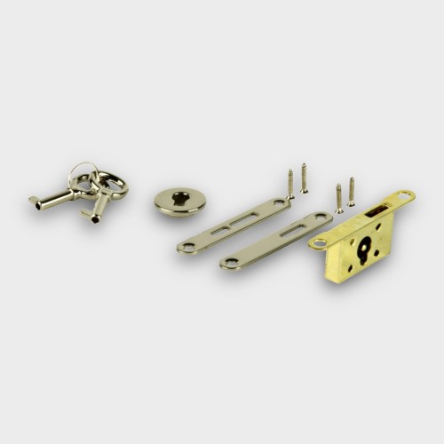 Adorini Humidor Swing Bolt Lock Set - Silver