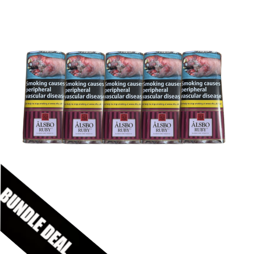 BUNDLE DEAL - Alsbo Ruby Pipe Tobacco - 5 x 50g Pouch