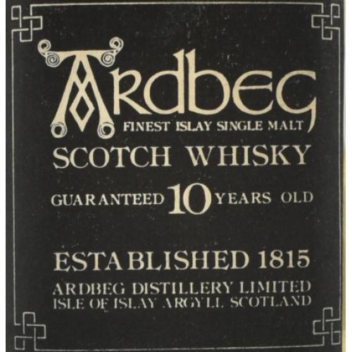 Ardbeg 10 Year Old Bottled 1960/70s Whisky Miniature - 40% 5cl