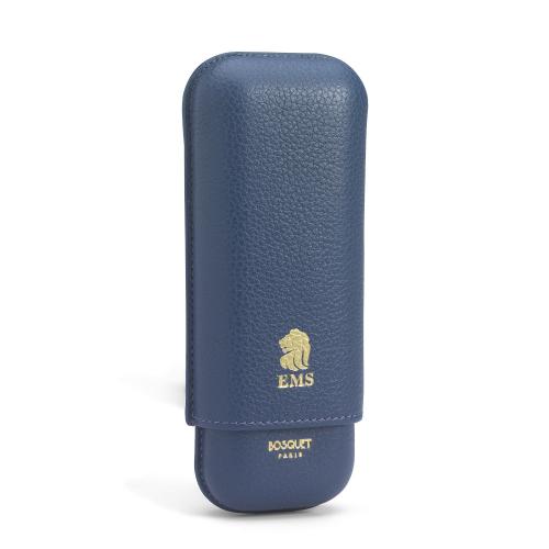 Bosquet Paris EMS Leather 2 Finger Cigar Case - Lavender - Fits 2 Cigars