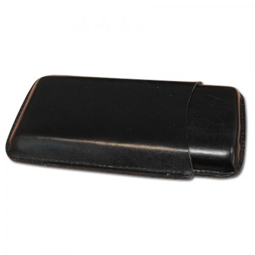 GBD Plain Leather Cigar Case - Three Corona - BLACK GBD Plain Leather Cigar Case - Three Corona - BLACK