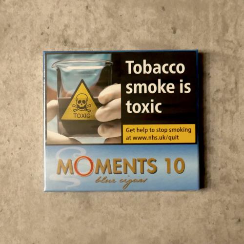 Moments Blue Miniature Cigars - Pack of 10 (10 Cigars)