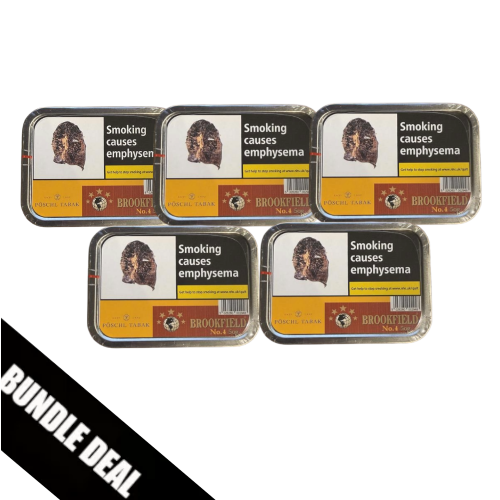 BUNDLE DEAL - Brookfield No. 4 Pipe Tobacco - 5 x 50g Tin