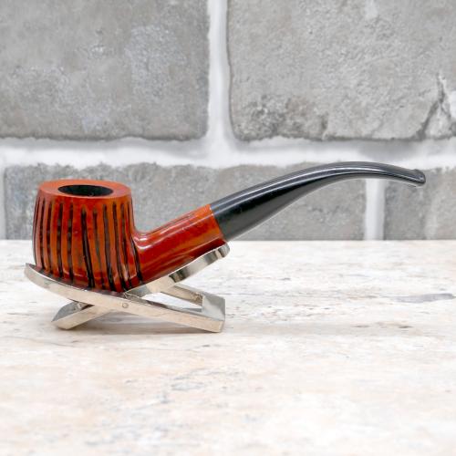 Dr Plumb Lightweight Metal Filter Fishtail Carved Briar Pipe (DP445)