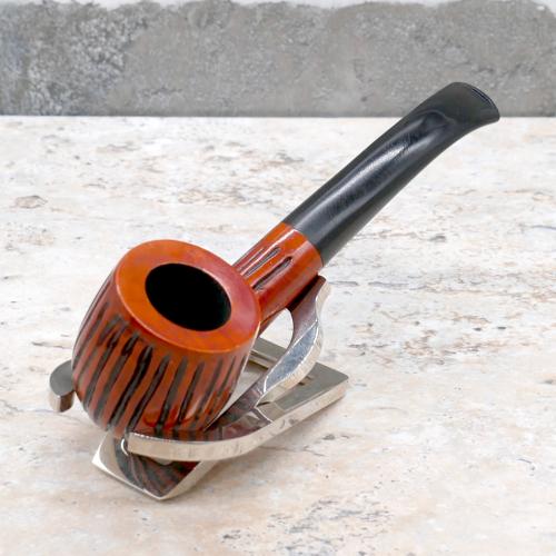Dr Plumb Lightweight Metal Filter Fishtail Carved Briar Pipe (DP445)