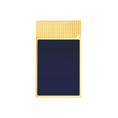 ST Dupont Lighter - Ligne 2 Micro - Blue Lacquer & Yellow Gold