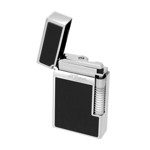 ST Dupont Lighter - Le Grand New - Black Lacquer & Palladium