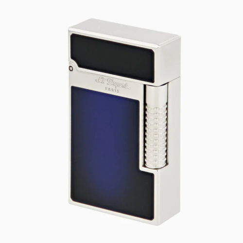 ST Dupont Lighter - Le Grand - Sunburst Blue Lacquer & Palladium