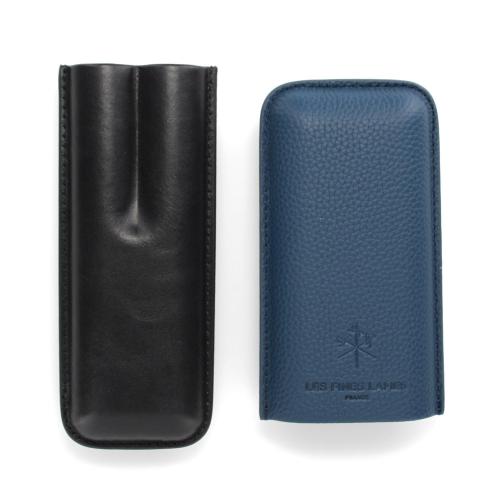 Les Fines Lames Cigar Case - DUO Blue - Fits 2 Cigars