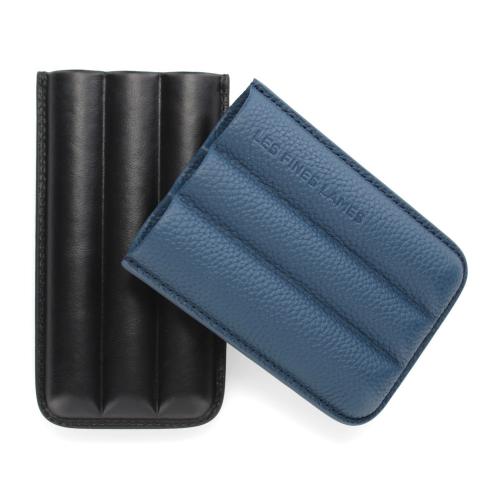 Les Fines Lames Cigar Case - TRIO Blue - Fits 3 Cigars