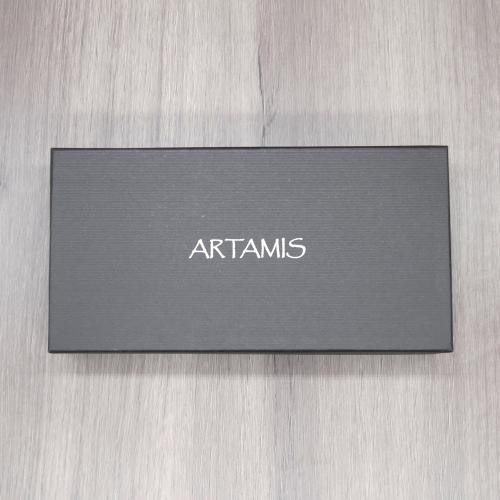 Artamis Corona Black Leather Cigar Case - Fits 2 Cigars