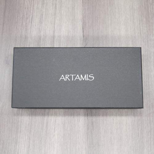 Artamis Corona Black Leather Cigar Case - Fits 3 Cigars