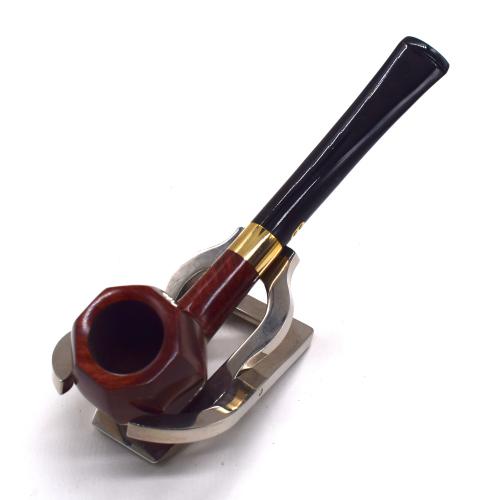 Chacom Old Briar 159P Mahogany Smooth Metal Filter Fishtail Pipe (CH754)