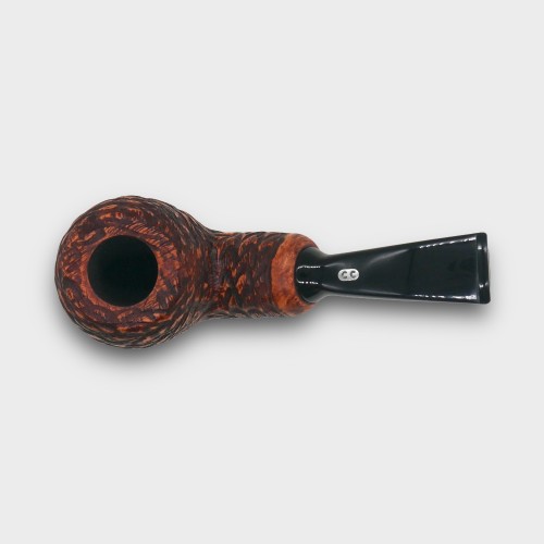 Chacom Reverse Calabash Rustic Brown Bent Pipe (CH858)