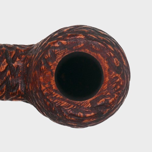 Chacom Reverse Calabash Rustic Brown Bent Pipe (CH858)