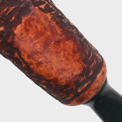Chacom Reverse Calabash Rustic Brown Bent Pipe (CH858)
