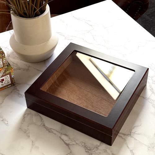 Prestige Chateau Glasstop Humidor - Cherry - 20 Cigar Capacity