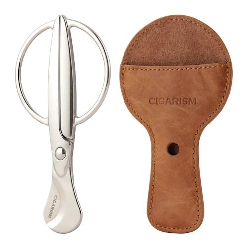 Cigarism Stainless Steel Cigar Cutter Scissors - Silver